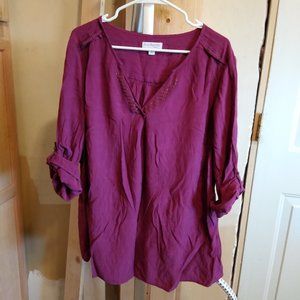 KIM ROGERS TUNIC..... EUC